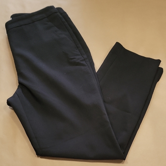H&M Size 4 Black Trousers, Tapered Leg, Notched Side Hems, Excellent Used Cond. - Picture 1 of 15